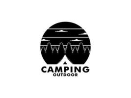 Lager Logo Design, Zelt Camping Logo Vektor Vorlage