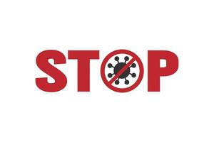 stoppa koronavirus vektor karantän affisch pandemi corona virus förebyggande illustration varning