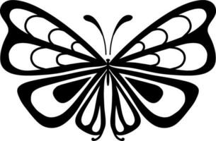 einfarbig ethnisch Schmetterling Design. Anti-Stress Färbung Seite zum Erwachsene. Hand gezeichnet schwarz und Weiß Vektor Illustration