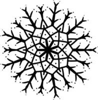 einfarbig ethnisch Mandala Design. Anti-Stress Färbung Seite zum Erwachsene. Hand gezeichnet schwarz und Weiß Vektor Illustration