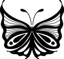einfarbig ethnisch Schmetterling Design. Anti-Stress Färbung Seite zum Erwachsene. Hand gezeichnet schwarz und Weiß Vektor Illustration