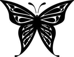svartvit etnisk fjäril design. anti-stress färg sida för vuxna. hand dragen svart och vit vektor illustration