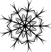 einfarbig ethnisch Mandala Design. Anti-Stress Färbung Seite zum Erwachsene. Hand gezeichnet schwarz und Weiß Vektor Illustration