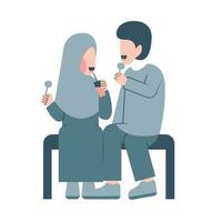Muslim Paar Dating eben Illustration vektor