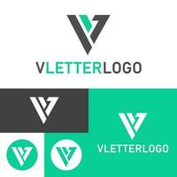 v brev logo.simple och kreativ ikon stil.modern minimal. vektor illustration.