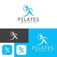 pilates logo.simple och kreativ ikon stil.modern minimal. vektor illustration.