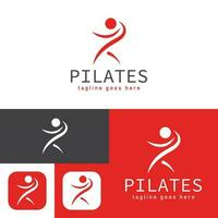 pilates logo.simple och kreativ ikon stil.modern minimal. vektor illustration.