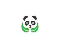 löv och Björn panda logotyp ikon design vektor begrepp illustration.