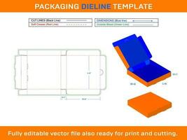 Pizza Kasten, Geschenk Kasten, Lager Kasten, Dieline Vorlage vektor