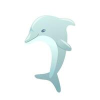 vektor illustration av en delfin på en vit bakgrund