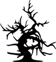 tot Baum schwarz Silhouette transparent Vektor Illustration