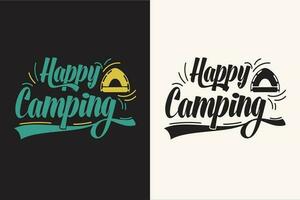 Camping t Hemd Design retro Jahrgang Farbe drucken bereit Dateien vektor