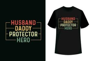 Make pappa beskyddare hjälte, veteraner, fars dag t skjorta design vektor