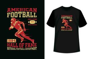 amerikan fotboll hall av berömmelse nationell atletisk avd t-shirt vektor