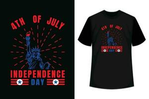 glücklich 4. juli usa unabhängigkeitstag t-shirt design vektor