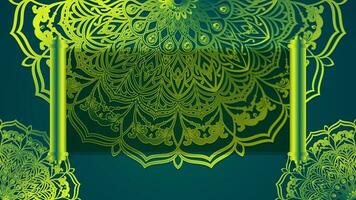 islamic lyx bakgrund med mandala mönster och Plats för text vektor