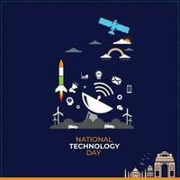 National Technologie Tag. Indien Technologie Tag Konzept. Vektor Illustration.