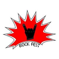 svart rock fest symbol vektor
