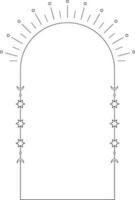 himmlisch Monoline Bogen Rahmen Element vektor