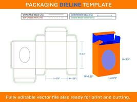 Seife Box Dieline Vorlage vektor