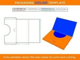 Karte Halter Umschlag, Dieline Vorlage, SVG, Folge, pdf, dxf, ai, png, JPEG vektor