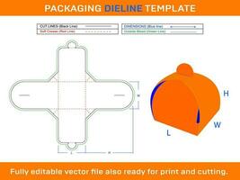 Geburtstag Party Geschenk Kasten, Dieline Vorlage SVG, ai, Folge, pdf, dxf, jpg, png Datei vektor