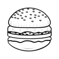 Burger editierbar und der Größe veränderbar Vektor Symbol