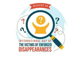 International Tag von das die Opfer von erzwungen Verschwinden Vektor Illustration auf August 30 mit fehlt Person oder hat verloren Menschen Vorlagen