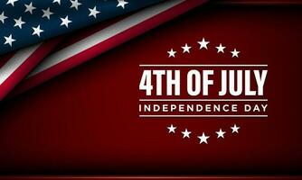 Lycklig 4:e av juli USA oberoende dag bakgrund design. vektor