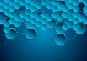 dunkel Blau Hi-Tech geometrisch abstrakt Hintergrund vektor