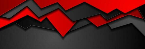 abstrakt schwarz rot korporativ Banner Design vektor