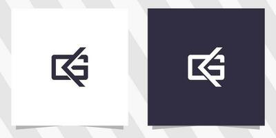 brev kg gk logotyp design vektor