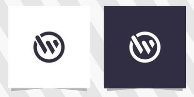 Buchstabe w Logo-Design-Vektor vektor