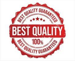 Beste Qualität Garantie rot Siegel isoliert Vektor auf Weiß Hintergrund