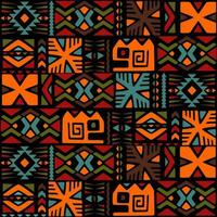 Hand gezeichnet abstrakt nahtlos Muster, ethnisch Hintergrund, einfach Afrika Ornament. Ideal zum Textilien, Banner, Tapeten, Verpackung vektor