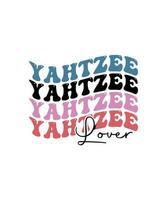 Yahtzee Liebhaber retro Welle T-Shirt Designs bündeln. ebenfalls zum Design zum T-Shirts, Tasche Taschen, Karten, Rahmen Kunstwerk, Telefon Fälle, Taschen, Tassen, Aufkleber, Becher, Drucke, Kissen, usw vektor