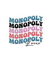 monopol älskare retro Vinka t-shirt mönster bunt. också för design för t-shirts, toto påsar, kort, ram konstverk, telefon fall, påsar, muggar, klistermärken, tumlare, grafik, kuddar, etc vektor