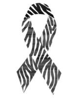 Zebra drucken Band zum Selten Krankheit Tag im eben Vektor Design.