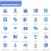 Einfache Set Bildung und Wissen flache Icons für Website und Mobile Apps vektor