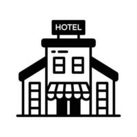 schön entworfen Symbol von Hotel, modern Stil Vektor von Hotel Gebäude anpassbar und einfach zu verwenden