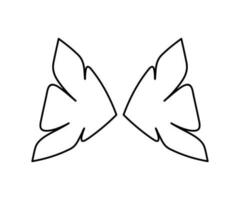 Flügel Symbol einfach Linie Design. Flügel Abzeichen auf ein Weiß Hintergrund. Vektor Illustration.