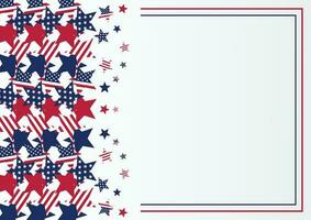 amerikan oberoende dag bakgrund, med stjärnor dekoration. vektor design för baner, hälsning kort, presentation, broschyr, webb, social media.