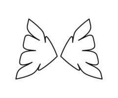 Flügel Symbol einfach Linie Design. Flügel Abzeichen auf ein Weiß Hintergrund. Vektor Illustration.