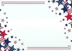amerikan oberoende dag bakgrund, med stjärnor dekoration. vektor design för baner, hälsning kort, presentation, broschyr, webb, social media.