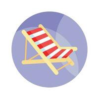 ein editierbar Symbol von Deck Stuhl im modern Stil, einfach zu verwenden Vektor von Sonnenbank