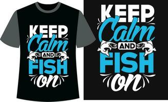 typografi fiske t-shirt design. fiske vektor design