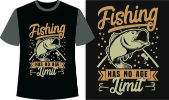 frigöra din passionen med trendig fiske t-shirt mönster vektor