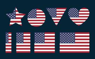USA flagga vektor ikon. amerikan flagga illustration.