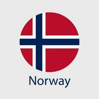 Norge flagga vektor ikon