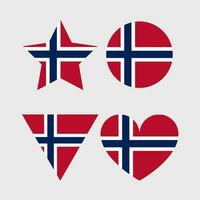 Norwegen Flagge Vektor Symbol